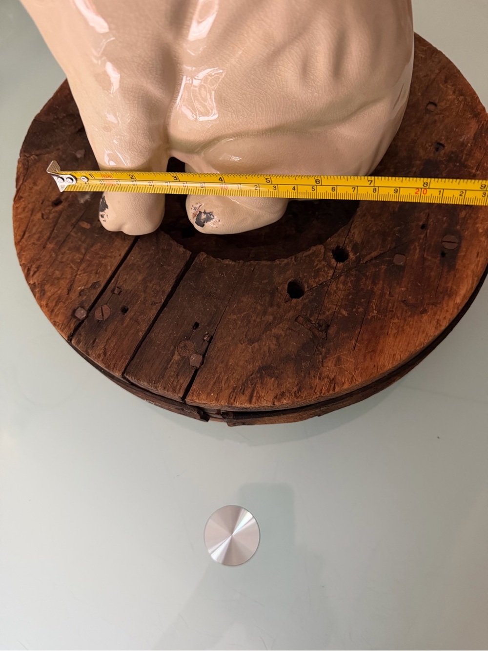🐷🪽 Large Cream Ceramic Pig | Decorative Home Art - Picture 6 of 9